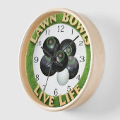 円形の芝生のボウルは芝生のボウルと生活している。 壁時計 (傾斜)