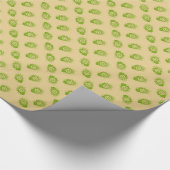 円形の花渦巻形の ラッピングペーパー (角)