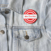 円形の花-赤 缶バッジ (インサイチュ)