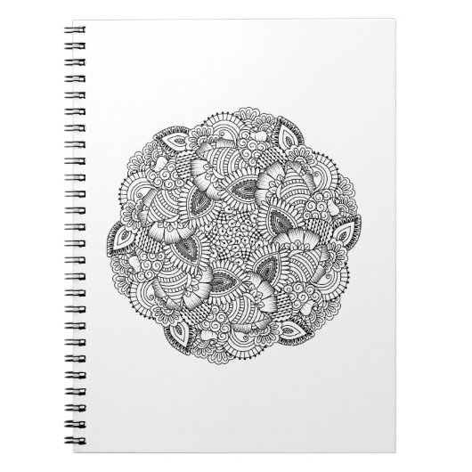 円形の落書きのデザイン ノートブック (正面)