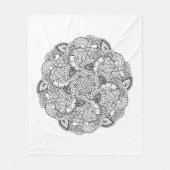 円形の落書きのデザイン フリースブランケット (正面)