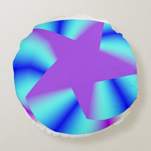 円形の虹の花弁によって動力を与えられる枕 ラウンドクッション (裏面)