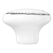 円形の装飾枠内のカニ セラミックノブ (側面)