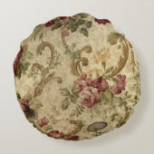 円形の装飾用クッションのアンティークのバラのプリント ラウンドクッション (裏面)