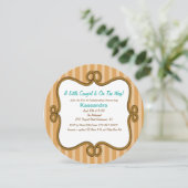 円形の西部の中立ベビーシャワーの招待状 招待状 (スタンド正面)