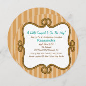 円形の西部の中立ベビーシャワーの招待状 招待状 (正面/裏面)