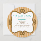 円形の西部の中立ベビーシャワーの招待状 招待状 (正面)