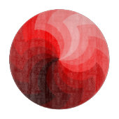 円形の赤はガラスまな板をくさびで留めます カッティングボード (正面)