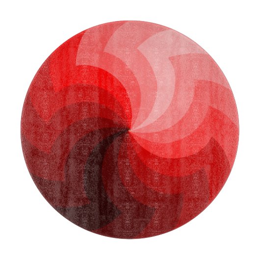 円形の赤はガラスまな板をくさびで留めます カッティングボード (正面)