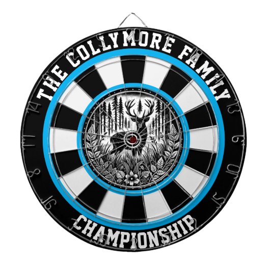 円形の鹿のブルズアイのアートワーク ダーツボード (正面)