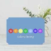 円形の7つの主要チャクラ 招待状 (スタンド正面)