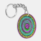 円形のkeychain キーホルダー (正面左)