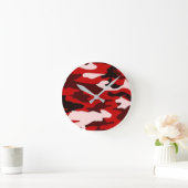 円形アクリル壁時計 – カモフラージュ ラウンド壁時計 (ホーム)