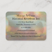 円形エレガントなキルト 名刺 (裏面)