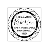 円形カップル差出人住所 ラバースタンプ (インプリント)