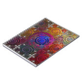 円形カラフルホットプレートらせん手帳 ノートブック (左側)