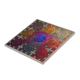 円形カラフルホットプレートセラミックタイル タイル