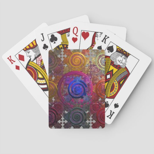 円形カラフルホットプレートトランプ トランプ (裏面)