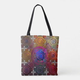 円形カラフルホットプレートトートバッグ トートバッグ