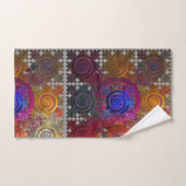 円形カラフルホットプレート浴用タオルセット バスタオルセット (ハンドタオル)