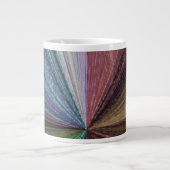 円形グラディエント自然レインボー ジャンボコーヒーマグカップ (正面)
