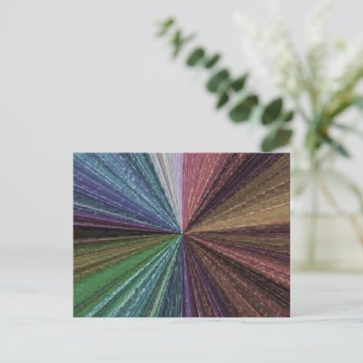 円形グラディエント自然レインボー ポストカード (スタンド正面)