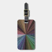 円形グラディエント自然レインボー ラゲッジタグ (正面縦)