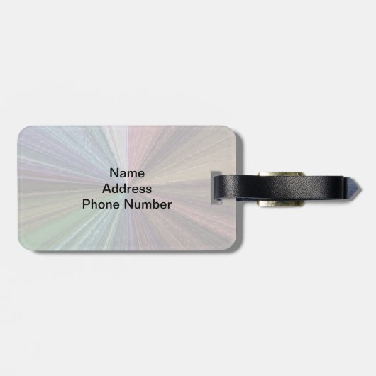 円形グラディエント自然レインボー ラゲッジタグ (裏面横)