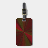 円形グラデーションパッチワーク赤から緑 ラゲッジタグ (正面縦)