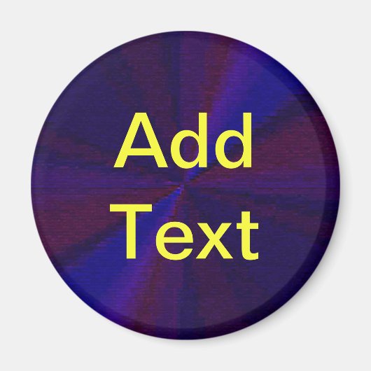 円形グラデーションパッチワーク青から紫 マグネット (正面)