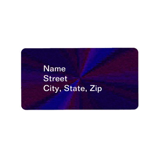 円形グラデーションパッチワーク青から紫 ラベル (正面)