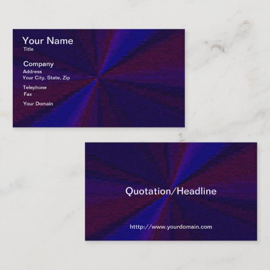 円形グラデーションパッチワーク青から紫 名刺 (正面/裏面)