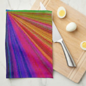 円形グラデーション虹 キッチンタオル (四つ折り)