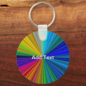 円形グラデーション虹 キーホルダー (正面)