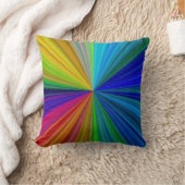円形グラデーション虹 クッション (ブランケット)