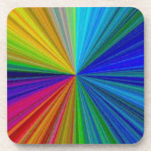 円形グラデーション虹 コースター (正面)