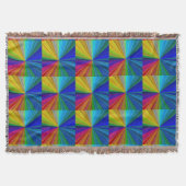 円形グラデーション虹 スローブランケット (正面)