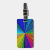 円形グラデーション虹 ラゲッジタグ (正面縦)