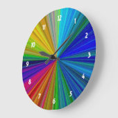 円形グラデーション虹 ラージ壁時計 (傾斜)