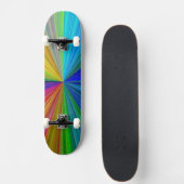 円形グラデーション レインボー スケートボード (正面)
