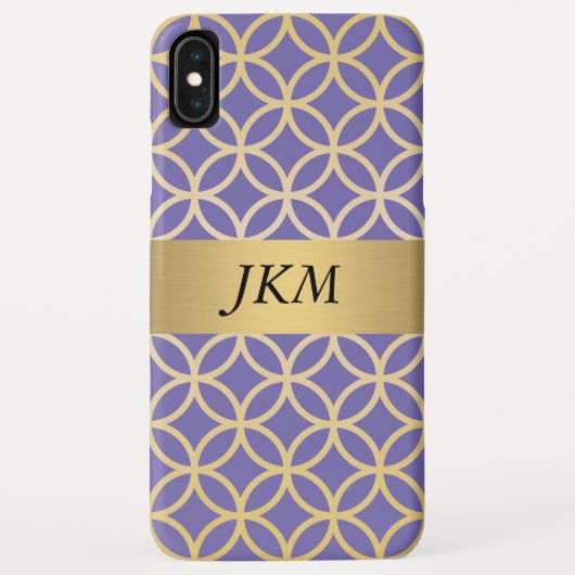 円形ゴールドパープル柄 Case-Mate iPhoneケース (裏面)