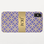 円形ゴールドパープル柄 Case-Mate iPhoneケース (裏面(横))