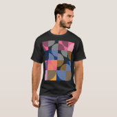 円形ジオメトリヴィンテージアートワーク Tシャツ (正面フル)