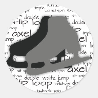 円形スケートで滑るシール ラウンドシール