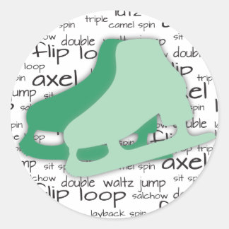 円形スケートで滑るシール ラウンドシール