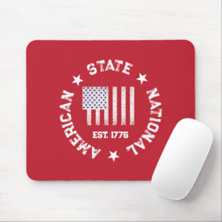 円形スタンプアメリカ州ナショナルEst 1776モーメント マウスパッド