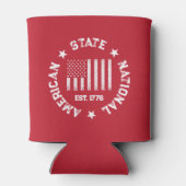 円形スタンプアメリカ州ナショナルEst 1776 缶クーラー (裏面)
