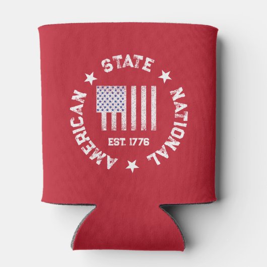 円形スタンプアメリカ州ナショナルEst 1776 Ca 缶クーラー (裏面)