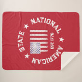 円形スタンプアメリカ州ナショナルEst 1776 Sh シェルパブランケット (正面(横))