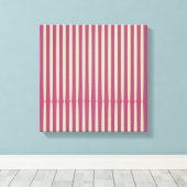 円形ストライプライムと赤。 キャンバスプリント (インサイチュ (ウッドフロア))